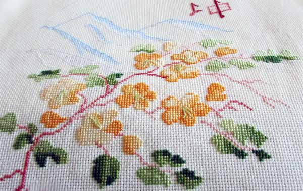 Using variegated floss for embroidery